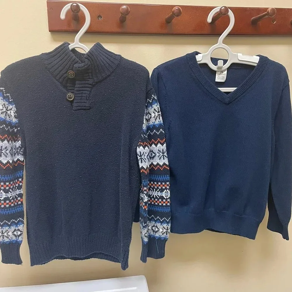 Gymboree Carter's Toddler Boy Fair Isle Sweater Bundle Size 3T